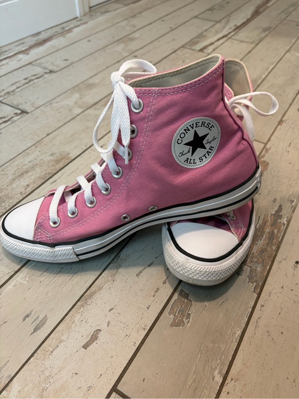 Converse Pink High Top All Star Sneakers Men’s 8.5 Women’s 10.5